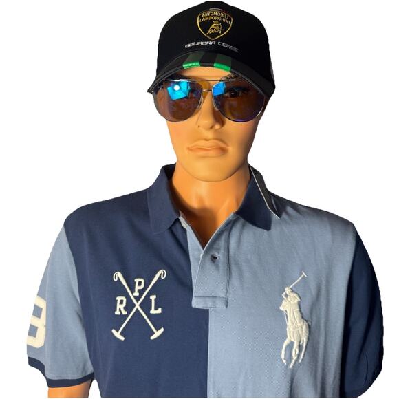 Polo Ralph Lauren Men's Large Navy/Blue Polo Shirts MSRP $138 - Picture 3 of 10